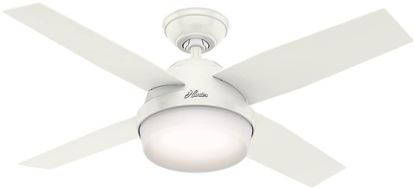 Hunter  44" Dempsey Fresh White Ceiling Fan with Light with Handheld Remote, Model 59246