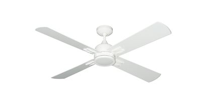 Captiva 52" Indoor Contemporary Pure White Ceiling Fan with LED Light and Remote Control
