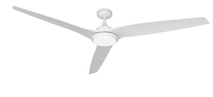 Evolution 72 in. Integrated LED Indoor/Outdoor Pure White Ceiling Fan with Light and Remote Control