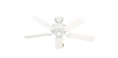 42" Dixie Belle Pure White with 42" Outdoor Pure White Blades