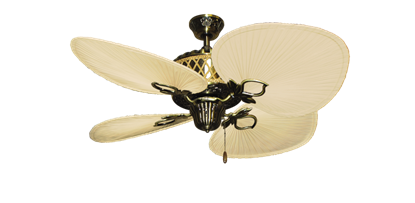 Palm Bay Antique Brass with 48" Natural Palm Blades