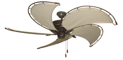 Raindance Oil Rubbed Bronze with 52" Nautical Fabric Khaki Blades (add $99.99)