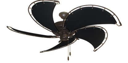 Raindance Oil Rubbed Bronze with 52" Nautical Fabric Black Blades (add $99.99)