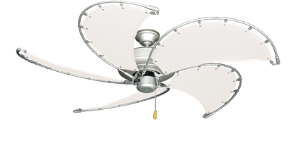 Raindance Brushed Nickel BN-1 with 52" Nautical Fabric Pure White Blades (add $99.99)
