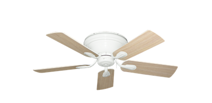 Stratus Pure White with 44" Bleached Oak Blades
