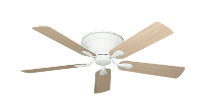 Stratus Pure White with 52" Bleached Oak Blades