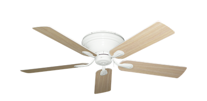 Stratus Pure White with 52" Bleached Oak Gloss Blades