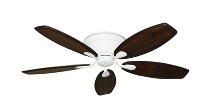 Stratus Pure White with 52" Series 550 Arbor Dark Walnut Blades