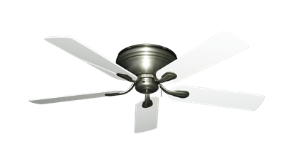 Stratus Satin Steel with 52" Pure White Gloss Blades