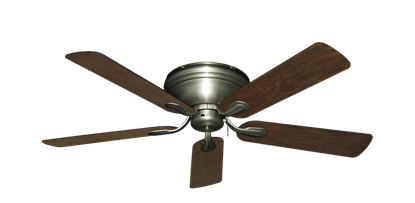 Stratus Satin Steel with 52" Distressed Walnut Blades