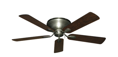 Stratus Satin Steel with 52" Distressed Hickory Blades