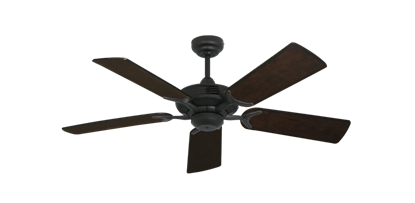 Coastal Air Oil Rubbed Bronze with 44" Distressed Walnut Blades