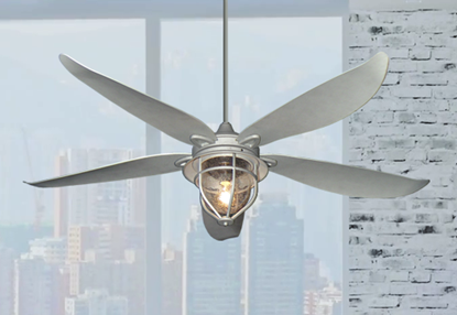 St. Augustine 59 in. Indoor/Outdoor Galvanized Look Ceiling Fan with Light