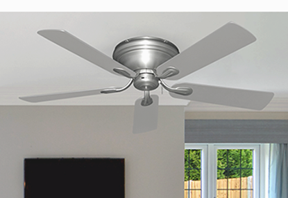 Stratus Satin Steel with 52" Satin Steel (painted) Blades