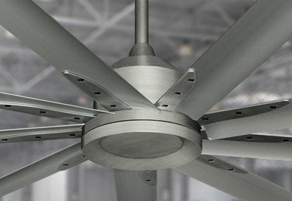 Liberator 96 in. WiFi Enabled Indoor/Outdoor Brushed Nickel Ceiling Fan and Remote (BN-1)