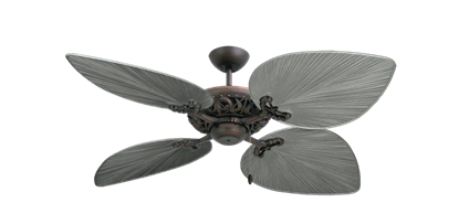 Corsica Oil Rubbed Bronze with 53" Bombay Brushed Nickel Blades