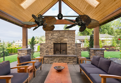 Twin Star III Oil Rubbed Bronze with 35" Series 600 Arbor Dark Walnut Blades