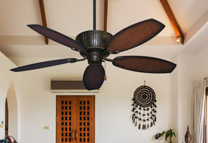 Centurion Oil Rubbed Bronze with 52" Outdoor Oar Aged Mahogany Blades
