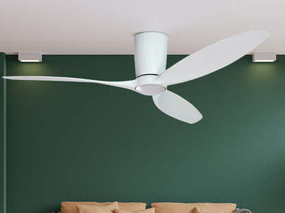 Flagler 52 in. Integrated LED Indoor/Outdoor Matte Pure White Ceiling Fan with Light and Remote Control